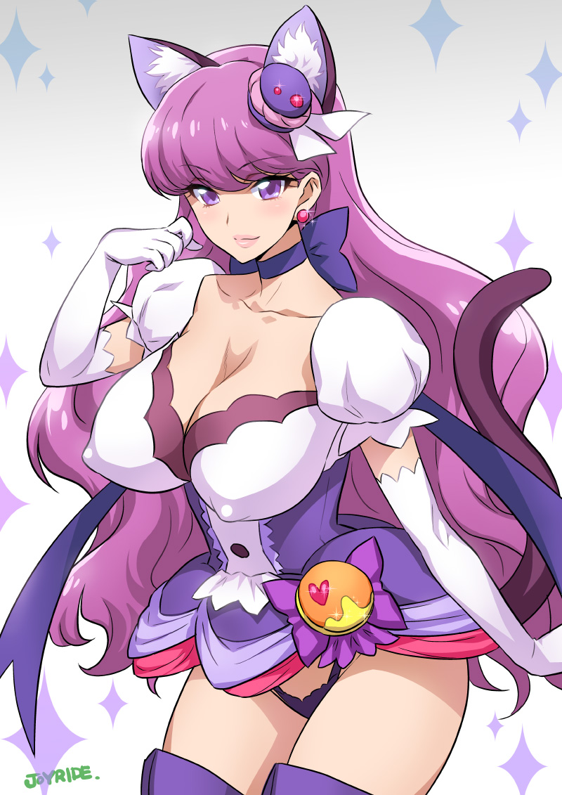 kotozume yukari and cure macaron (precure and 1 more) drawn by joy_ride