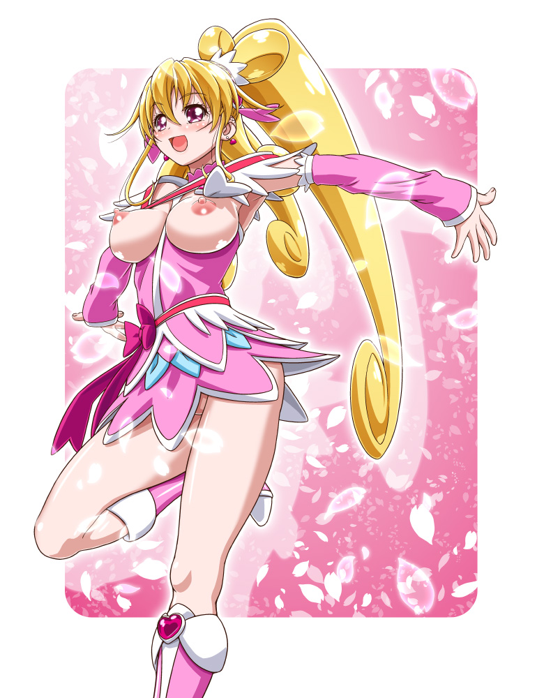 aida mana and cure heart (precure and 1 more) drawn by kohsaka_jun