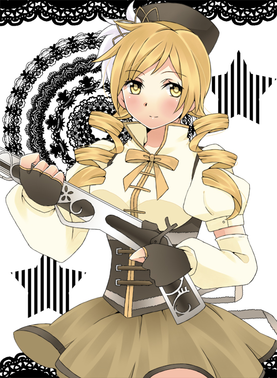 tomoe mami (mahou shoujo madoka magica) drawn by kanaru