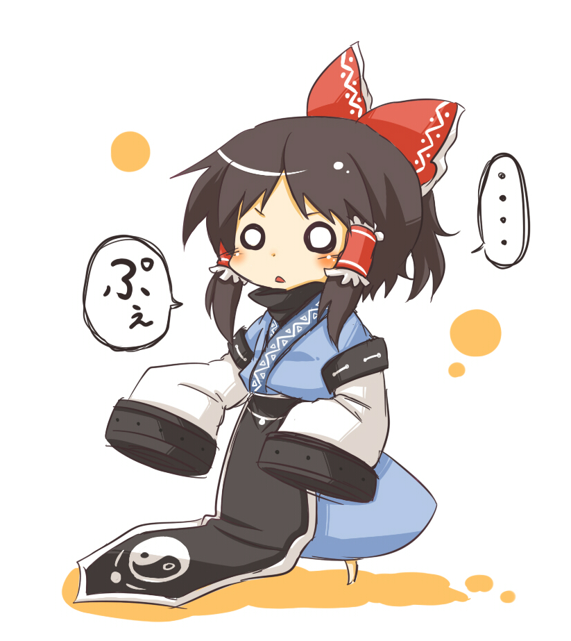 hakurei reimu and morichika rinnosuke (touhou) drawn by viva!!