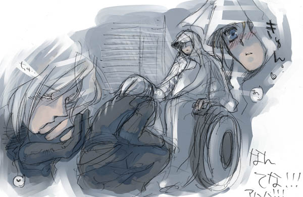 rufus shinra and kadaj (final fantasy and 2 more) drawn by toujou_sakana