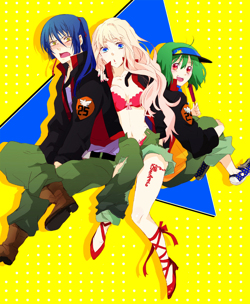 sheryl nome, ranka lee, and saotome alto (macross and 1 more) drawn by gen_(enji)