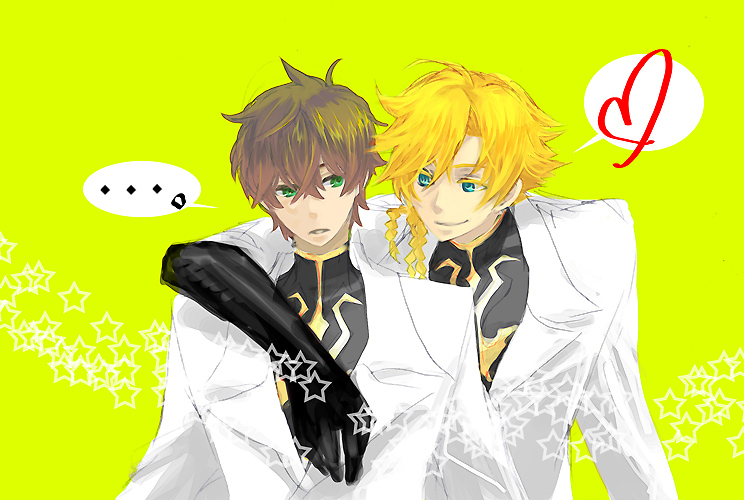 kururugi suzaku and gino weinberg (code geass) drawn by subaru_(hz)