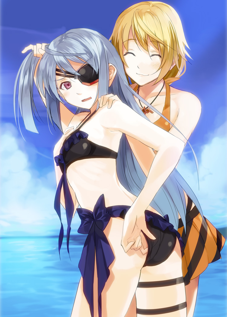 charlotte dunois and laura bodewig (infinite stratos) drawn by kabocha_(monkey4)