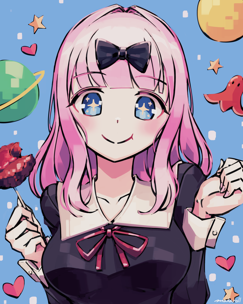 fujiwara chika (kaguya-sama wa kokurasetai ~tensai-tachi no renai zunousen~) drawn by makaroll