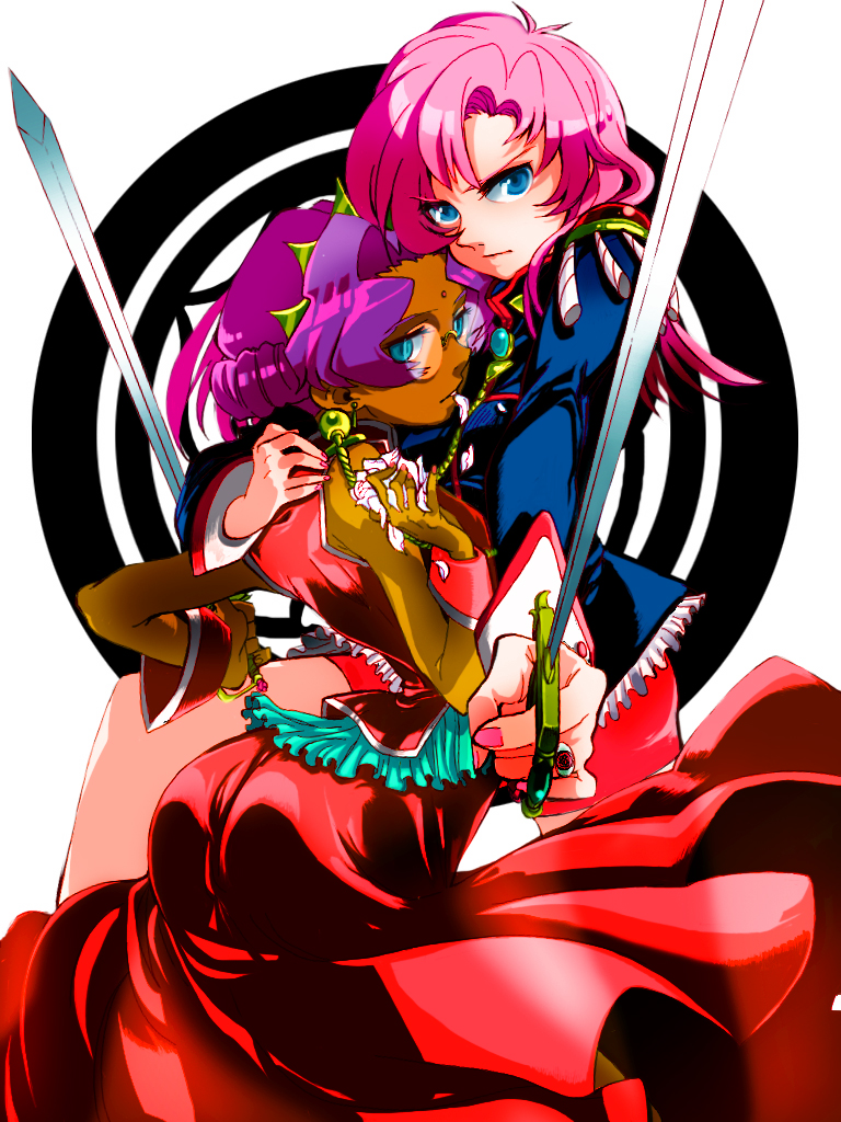 tenjou utena and himemiya anthy (shoujo kakumei utena) drawn by harumachi_(hi-sugar)