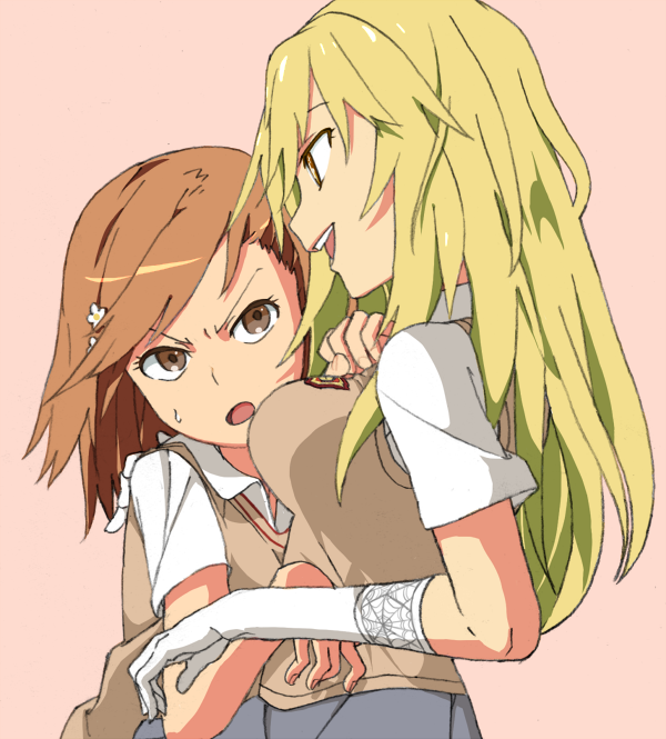 misaka mikoto and shokuhou misaki (toaru majutsu no index and 1 more) drawn by american_dog_wo