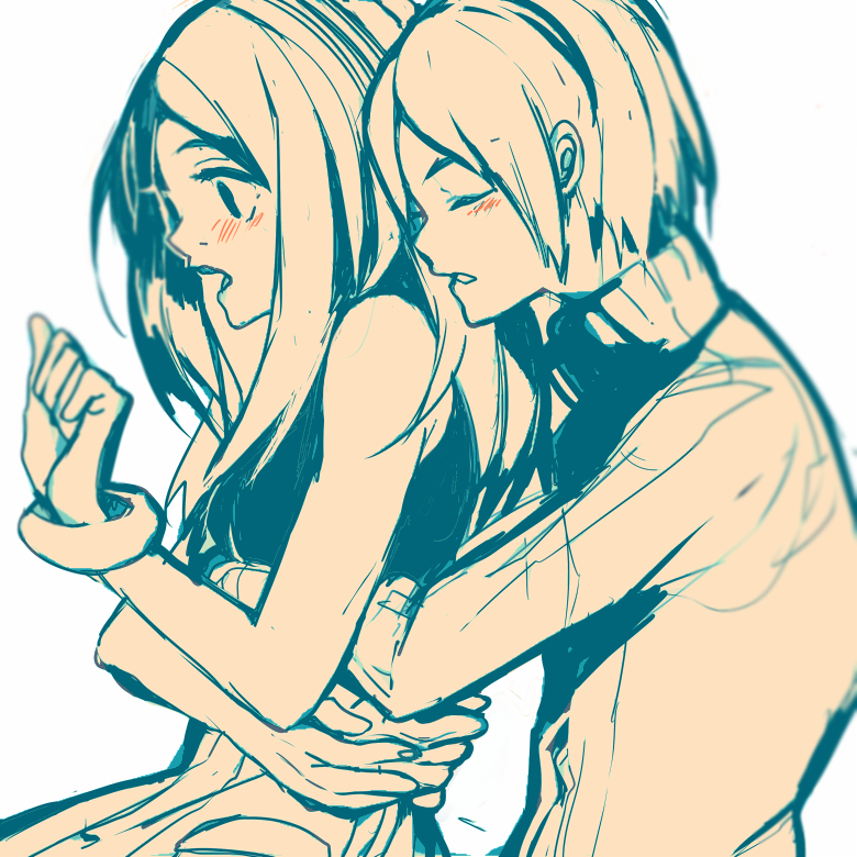 serena and calem (pokemon and 1 more) drawn by yuu-lin