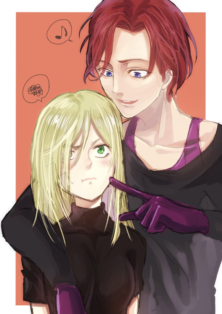 yuri plisetsky and mila babicheva (yuri!!! on ice) drawn by haruhi0816