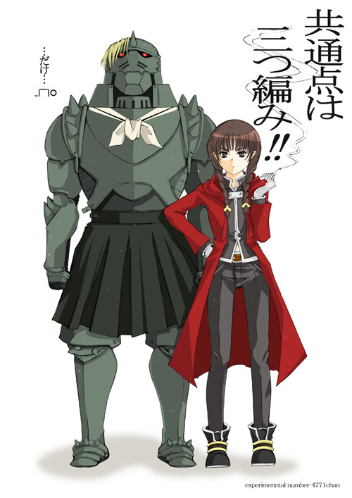 edward elric, alphonse elric, shimazu yoshino, and hasekura rei (fullmetal alchemist and 1 more) drawn by morisoban