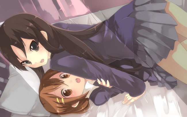 akiyama mio and hirasawa yui (k-on!) drawn by hase_neet