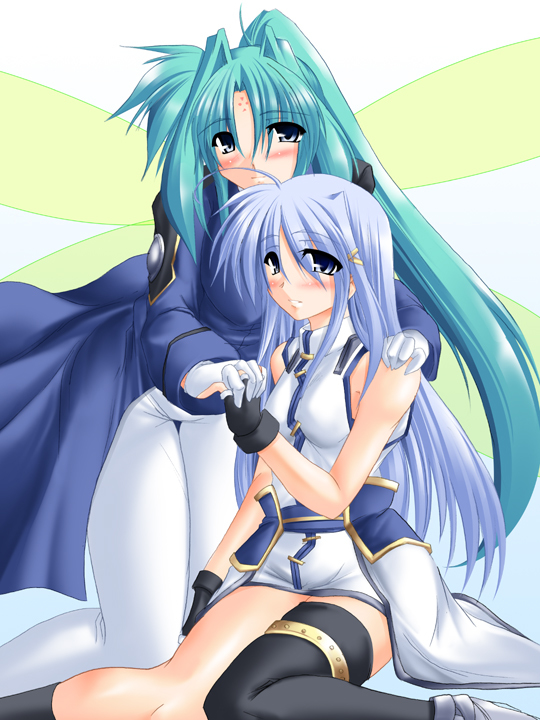 reinforce zwei and lindy harlaown (lyrical nanoha and 3 more)