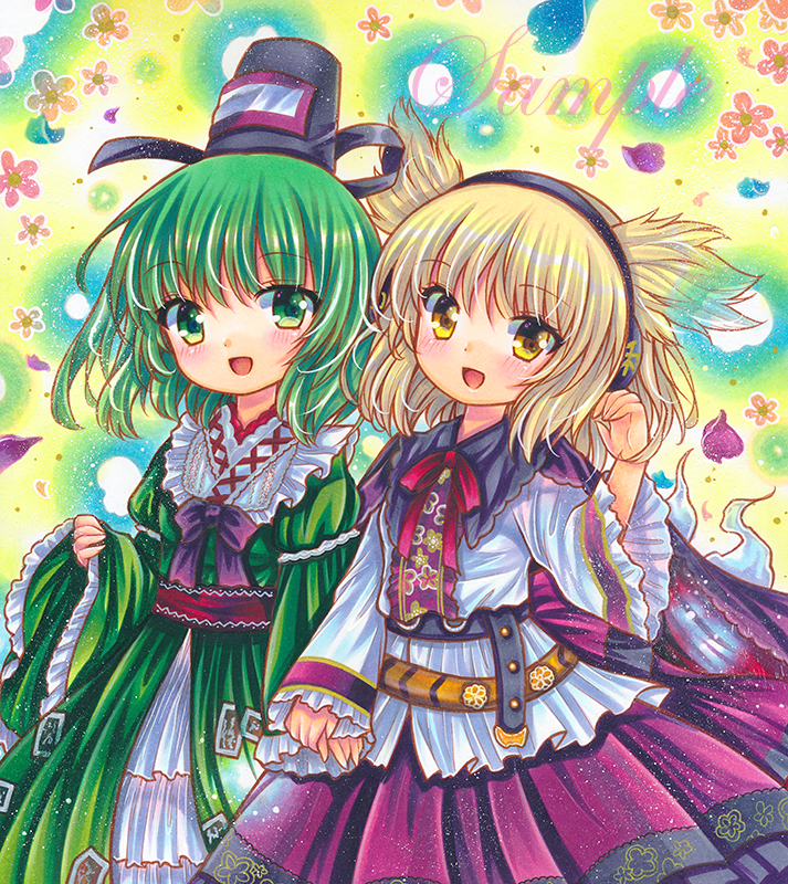 toyosatomimi no miko and soga no tojiko (touhou) drawn by rui_(sugar3)