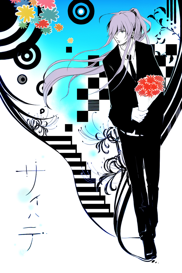 hatsune miku and kamui gakupo (vocaloid and 1 more) drawn by genmai