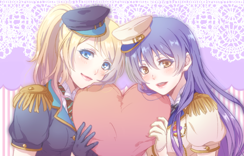sonoda umi and ayase eli (love live! and 2 more) drawn by erito