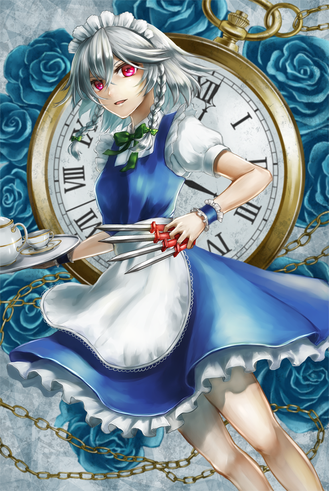 izayoi sakuya (touhou) drawn by nora_(le-chat-noir)