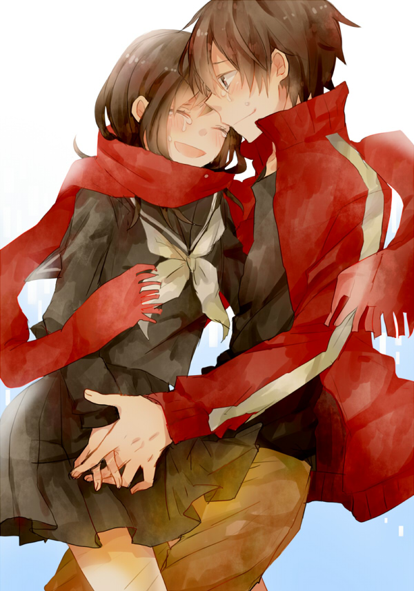 tateyama ayano and kisaragi shintarou (kagerou project and 1 more) drawn by niji_(apricotxx)