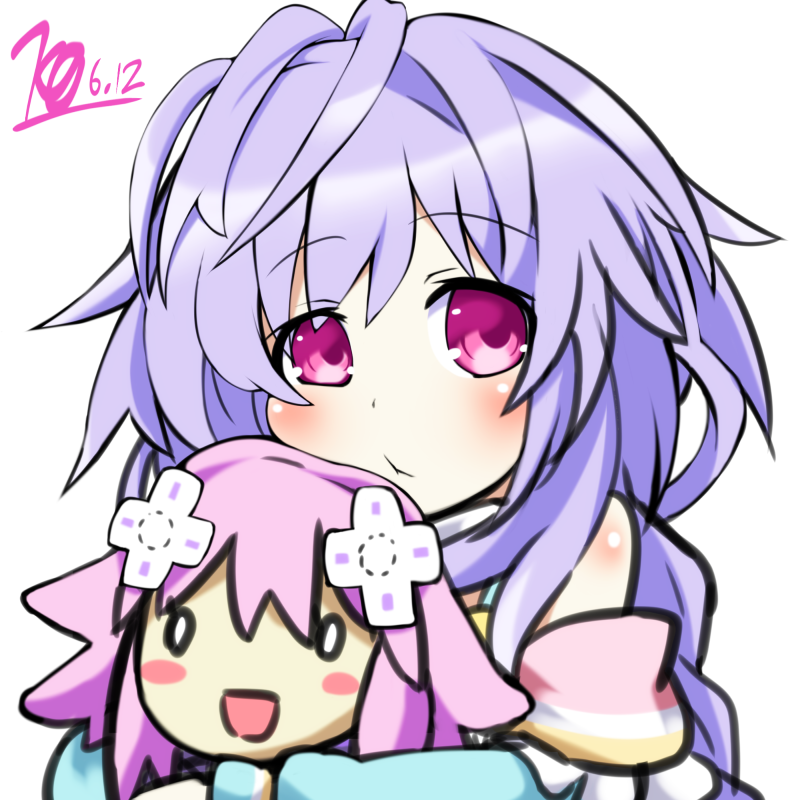 neptune and pururut (neptune and 1 more) drawn by kurozero