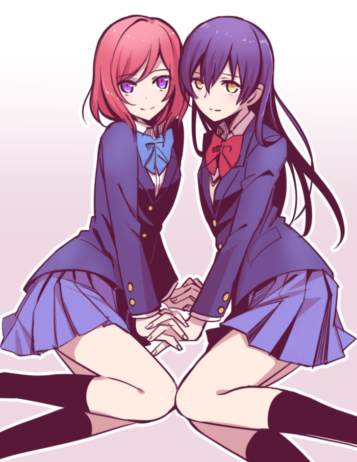 nishikino maki and sonoda umi (love live! and 1 more) drawn by kamekoya_sato