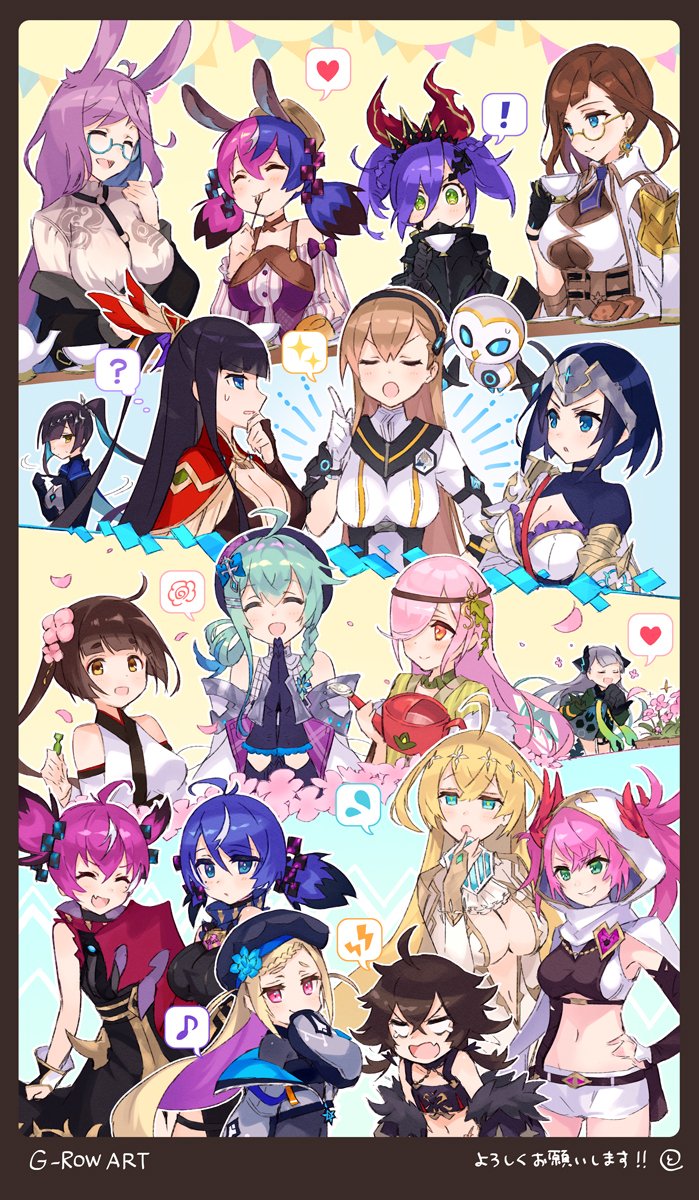 solomon, tiferet, freikugel, suiha, vanargand, and 12 more (phantom of the kill and 1 more) drawn by to_maru