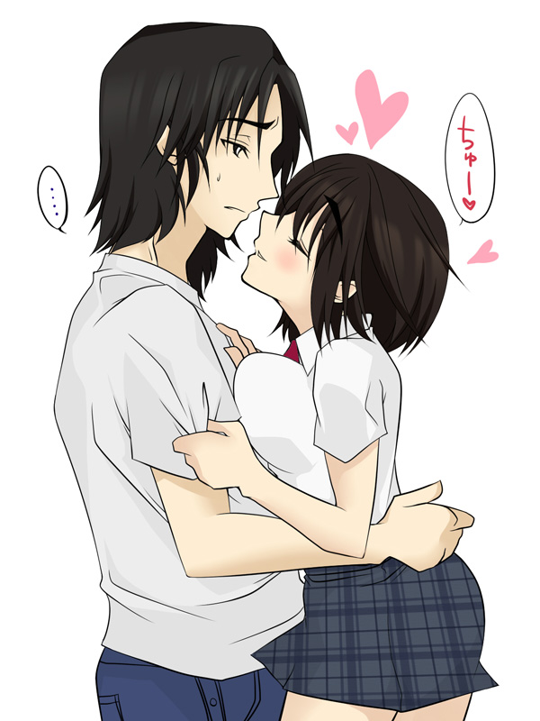 ayase fuuka and mr. koiwai (yotsubato!) drawn by miyamoto_rizu