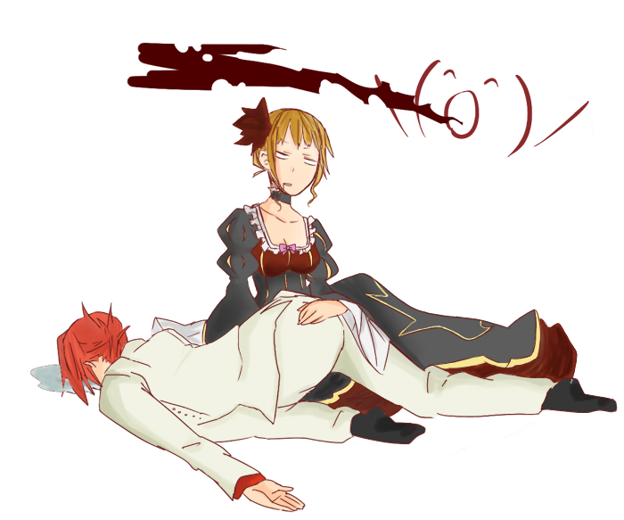 beatrice and ushiromiya battler (umineko no naku koro ni) drawn by rekka0104