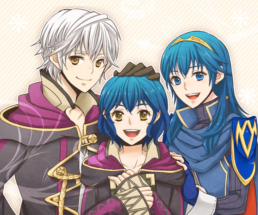 lucina, male robin, and female morgan (fire emblem and 1 more) drawn by sawako68