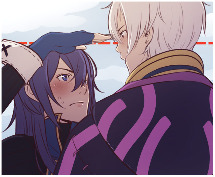 lucina and male morgan (fire emblem and 1 more) drawn by tusia