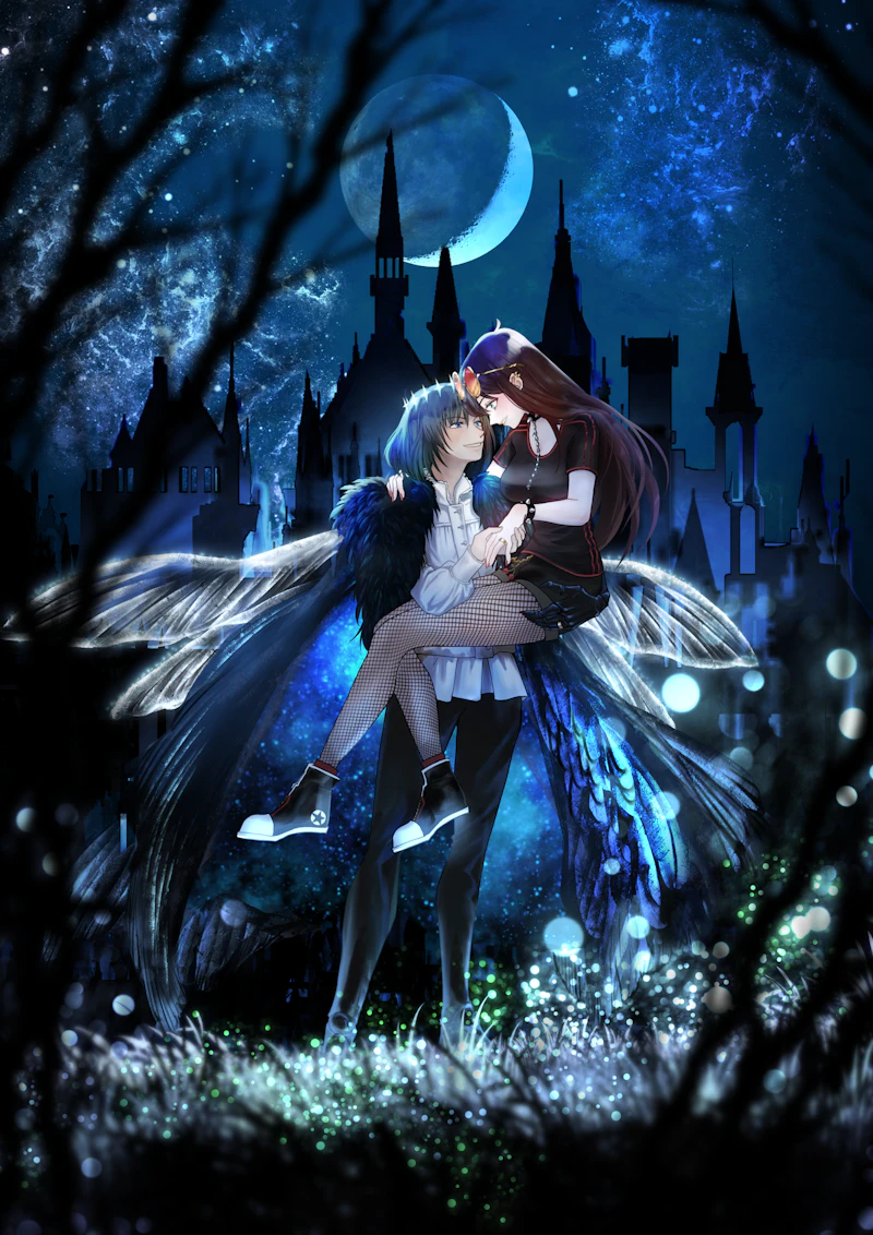 oberon and mari vortigern (original and 2 more) drawn by sakana_(midorikame)