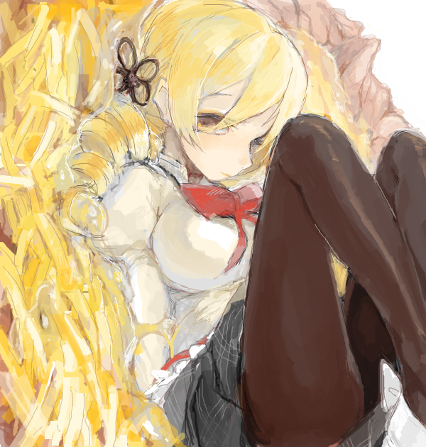 tomoe mami (mahou shoujo madoka magica) drawn by mnr_unk