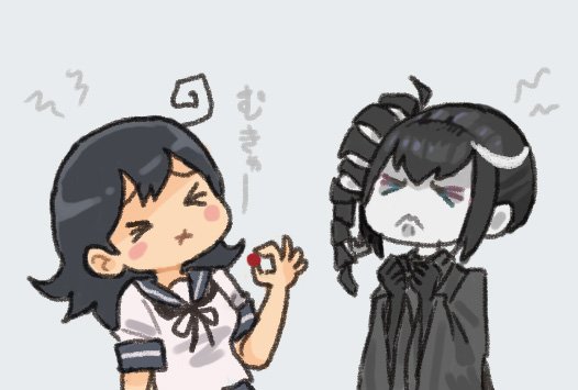 ushio and ancient destroyer oni (kantai collection) drawn by saiguchi_otoufu