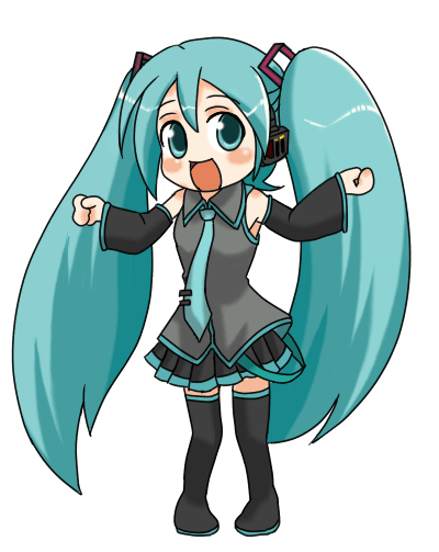 hatsune miku (vocaloid and 1 more) drawn by mayu_(airmods)