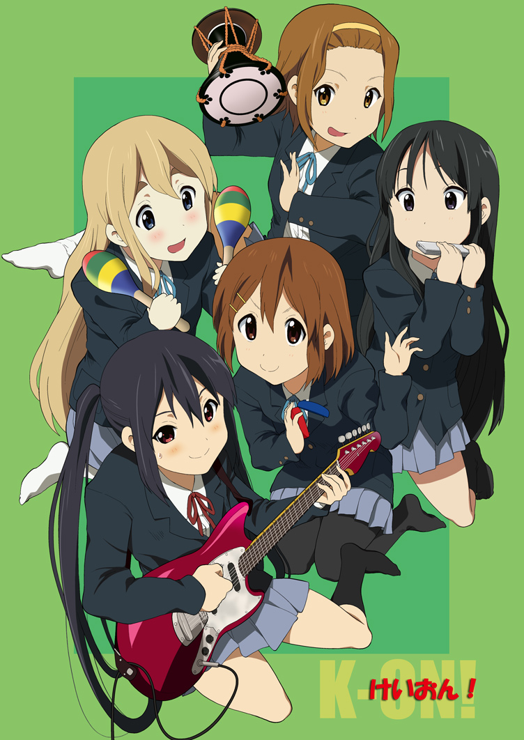 akiyama mio, nakano azusa, hirasawa yui, tainaka ritsu, and kotobuki tsumugi (k-on!) drawn by mizuhara_tatsuya