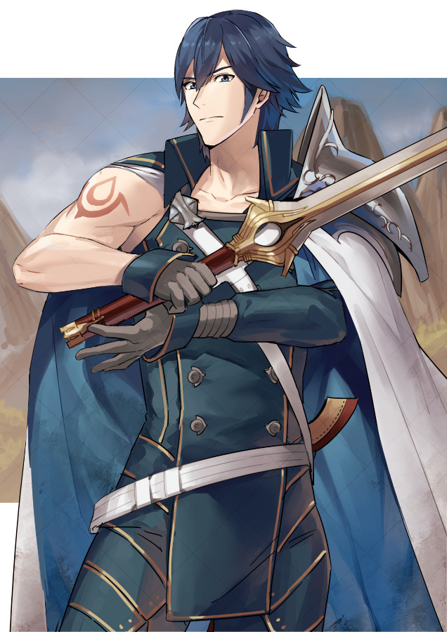chrom (fire emblem and 1 more) drawn by ameno_(a_meno0)