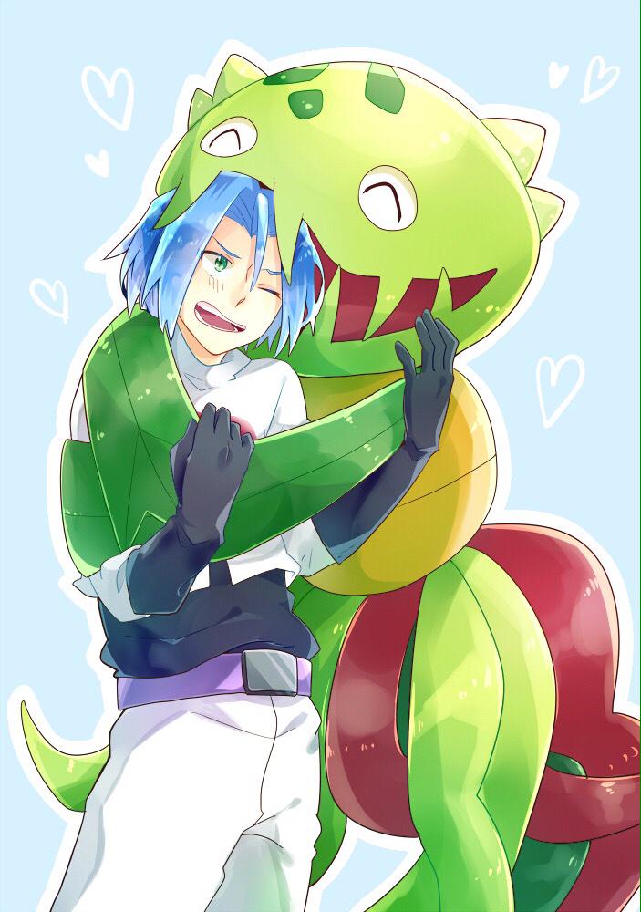 james and carnivine (pokemon and 1 more) drawn by satsuki_423