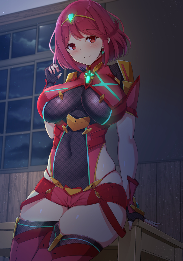 pyra (xenoblade chronicles and 1 more) drawn by noeomi