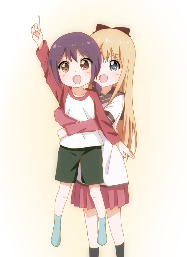 toshinou kyouko and funami yui (yuruyuri) drawn by ren_kon