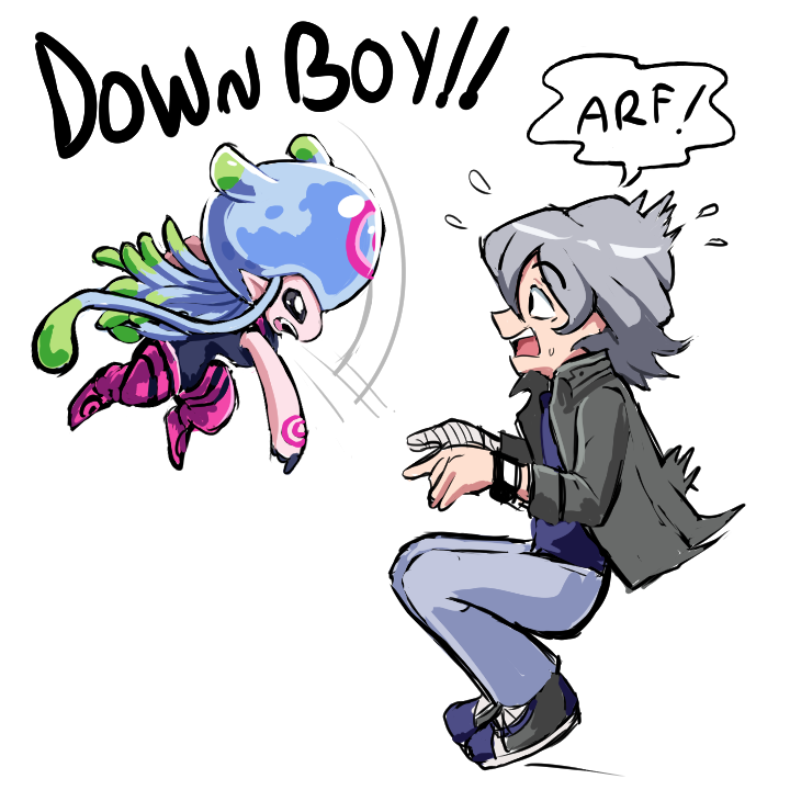jellymon and higashimitarai kiyoshiro (digimon and 1 more) drawn by la_wuchi