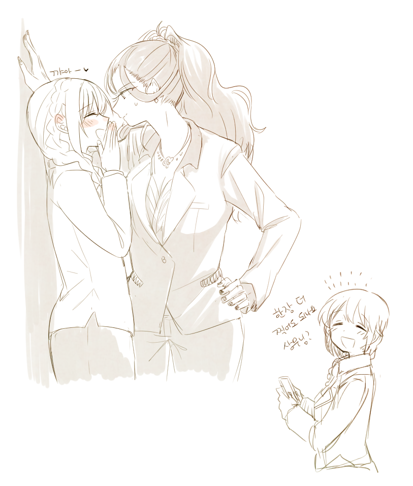senkawa chihiro and executive mishiro (idolmaster and 1 more) drawn by bowwow_(hamju94)