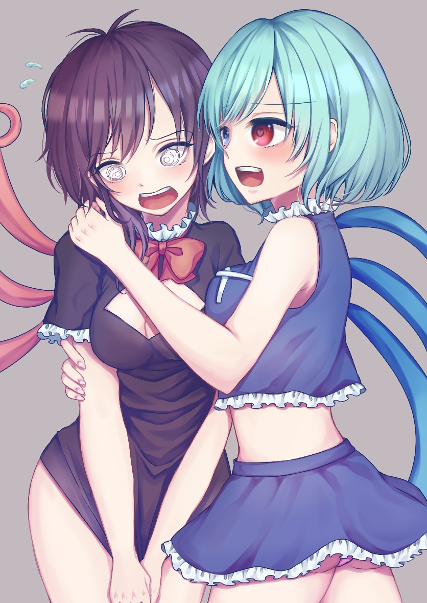tatara kogasa and houjuu nue (touhou) drawn by rnkgmn