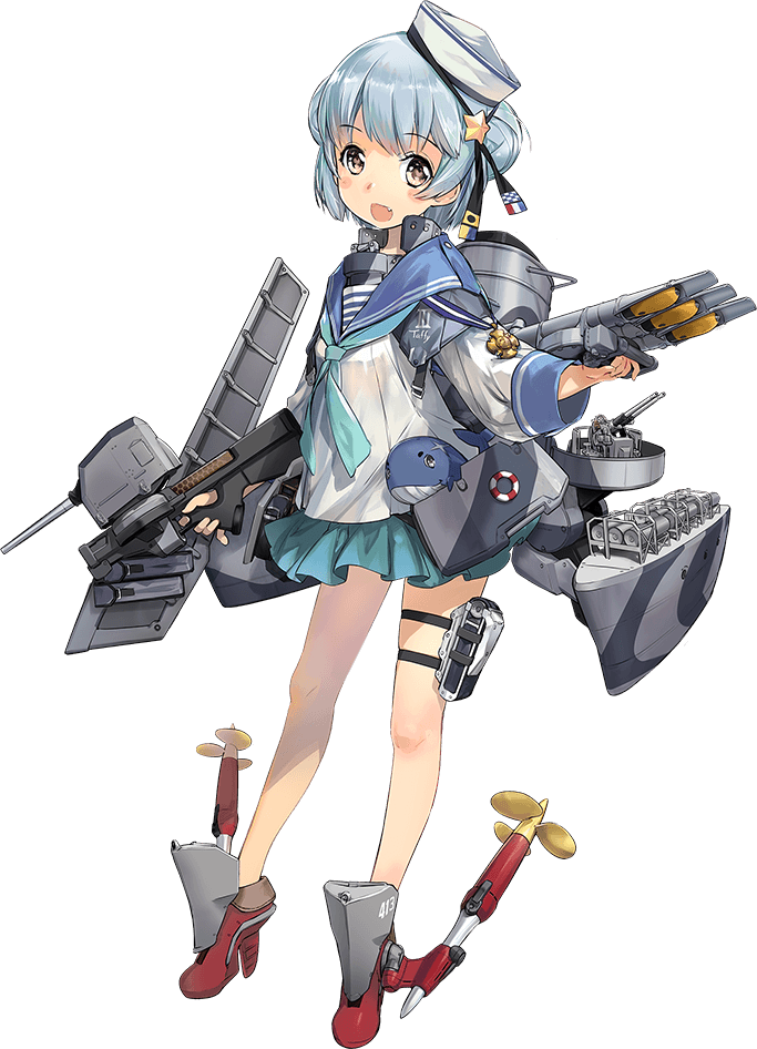samuel b. roberts and little blue whale (kantai collection) drawn by zeco