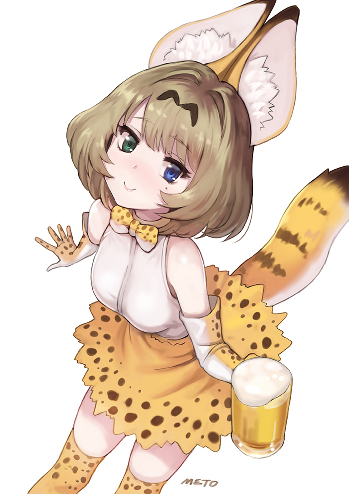 serval and takagaki kaede (idolmaster and 2 more) drawn by meto31