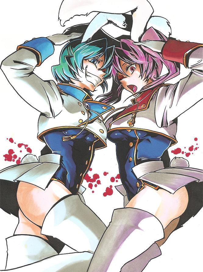chiester410 and chiester45 (umineko no naku koro ni) drawn by mokori