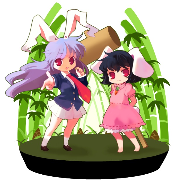 reisen udongein inaba and inaba tewi (touhou) drawn by chaba_(hortensia)