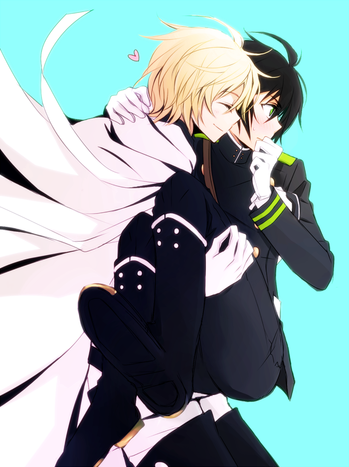 hyakuya yuuichirou and hyakuya mikaela (owari no seraph) drawn by tsukimori_usako