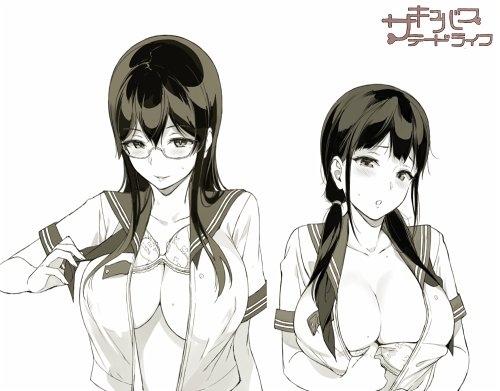 sakuramachi touko and yomisawa tsukino (succubus stayed life) drawn by sasamori_tomoe