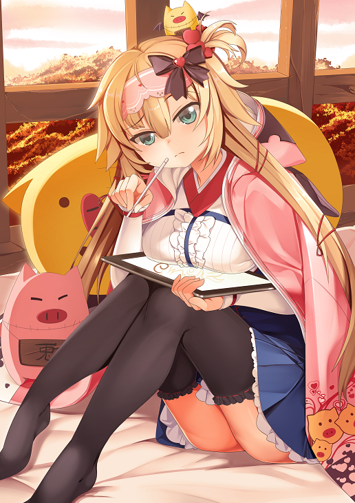 akai haato, osakabehime, and haaton (fate and 2 more) drawn by yasume_yukito