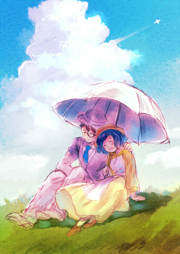 horikoshi jirou and satomi naoko (kaze tachinu) drawn by hanekoto