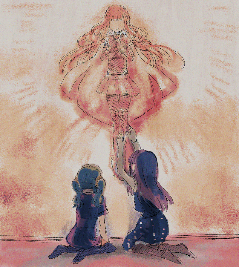 tamaki iroha, nanami yachiyo, and futaba sana (mahou shoujo madoka magica and 1 more) drawn by totte