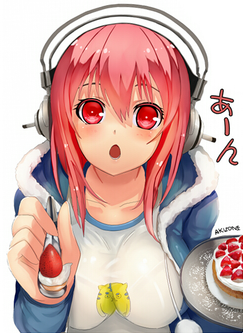 super sonico (nitroplus) drawn by akizone